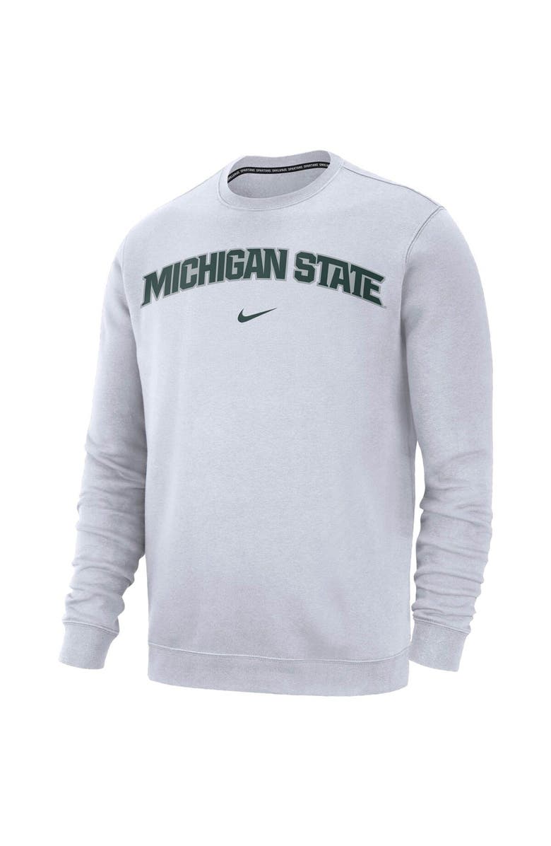 Nike Men's Nike White Michigan State Spartans Club Fleece Sweatshirt, Alternate, color, White