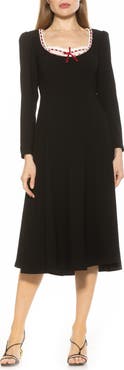 Alexia Admor Zenaida Long Sleeve Fit & Flare Dress