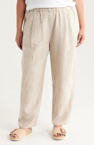 Eileen Fisher Organic Linen Ankle Lantern Pants