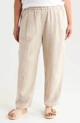 Eileen Fisher Organic Linen Ankle Lantern Pants