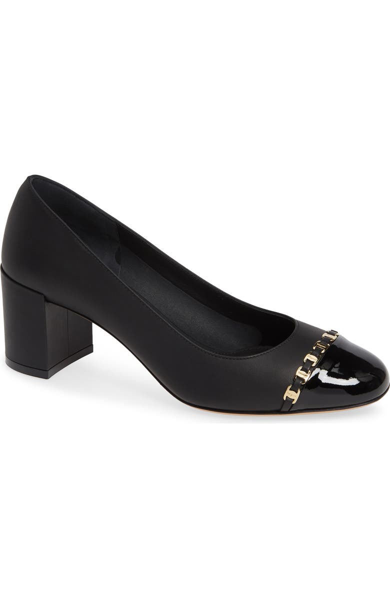 FERRAGAMO Salvatore Ferragamo Avella Chainlink Trim Pump, Main, color,
