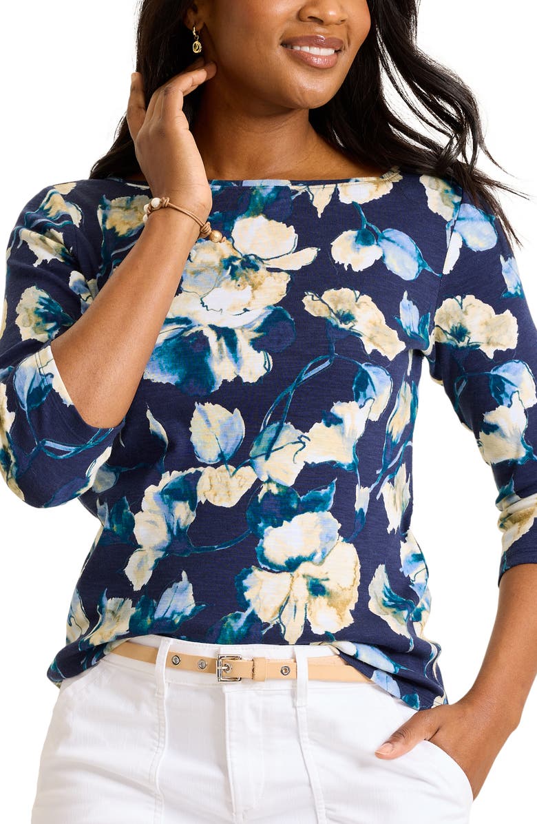 Tommy Bahama Ashby Isles Beleza Blossom Cotton Top, Alternate, color, Coastline