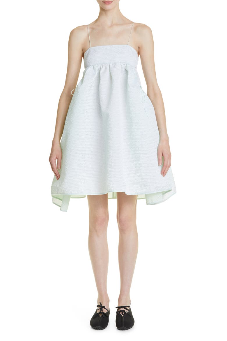 Lisbeth Matelassé Babydoll Dress, Main, color, MINT GREEN