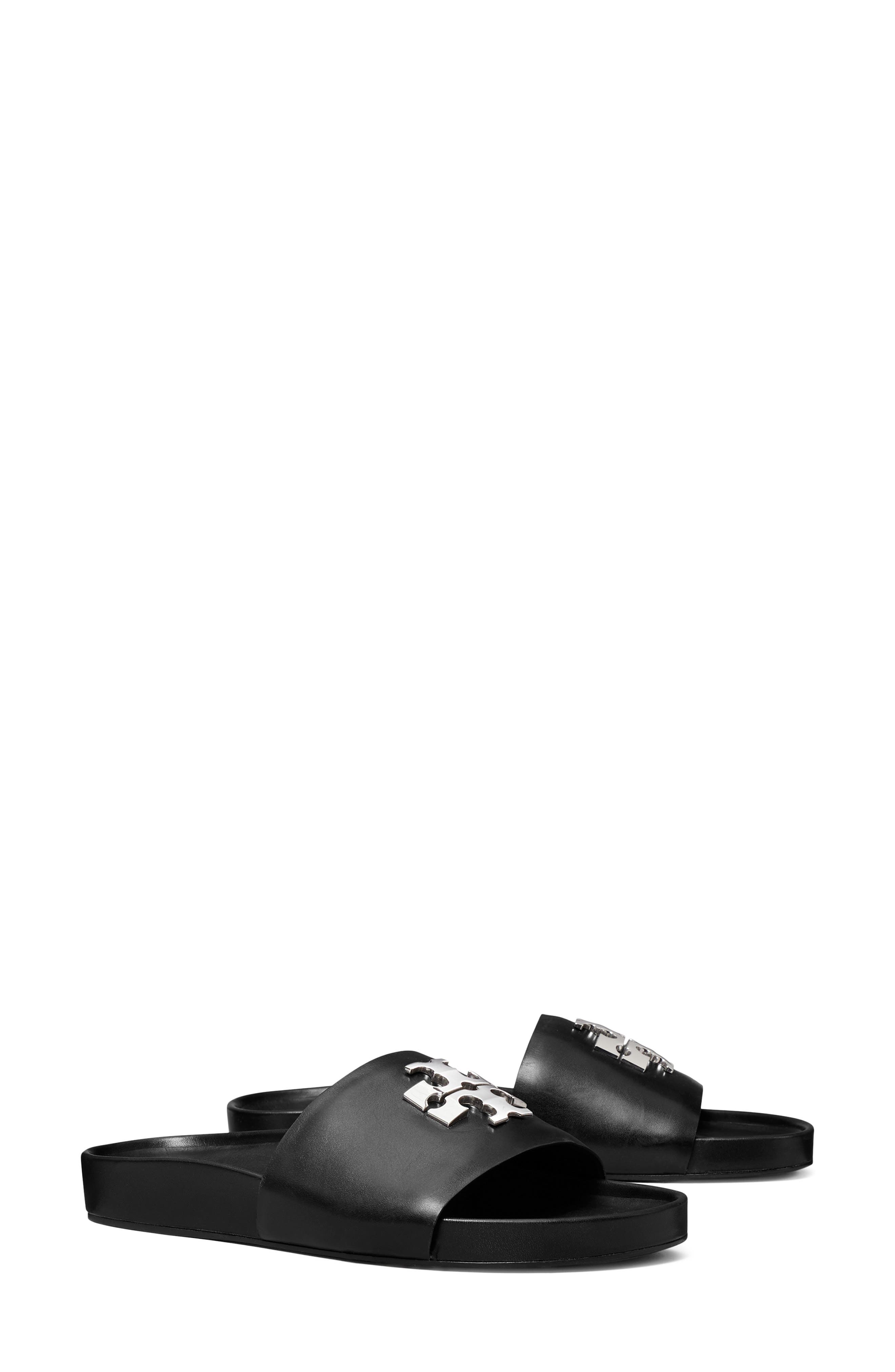 Tory Burch Charlie Sport Slide Sandal, Main, color, Perfect Black