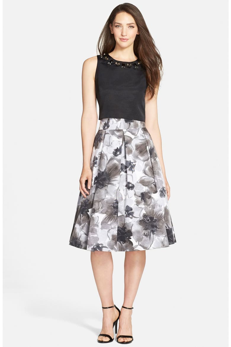Pleated Ball Skirt, Alternate, color, GREY
