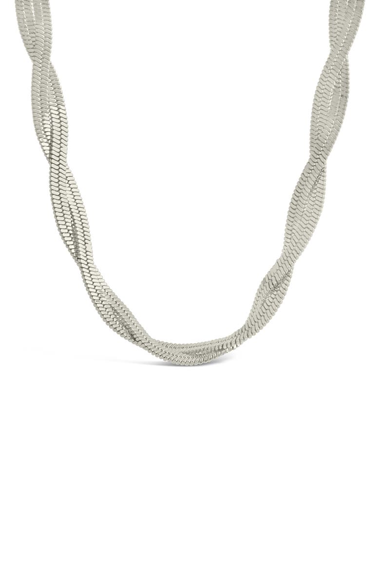 Sterling Forever Oakley Chain Necklace, Alternate, color, Silver