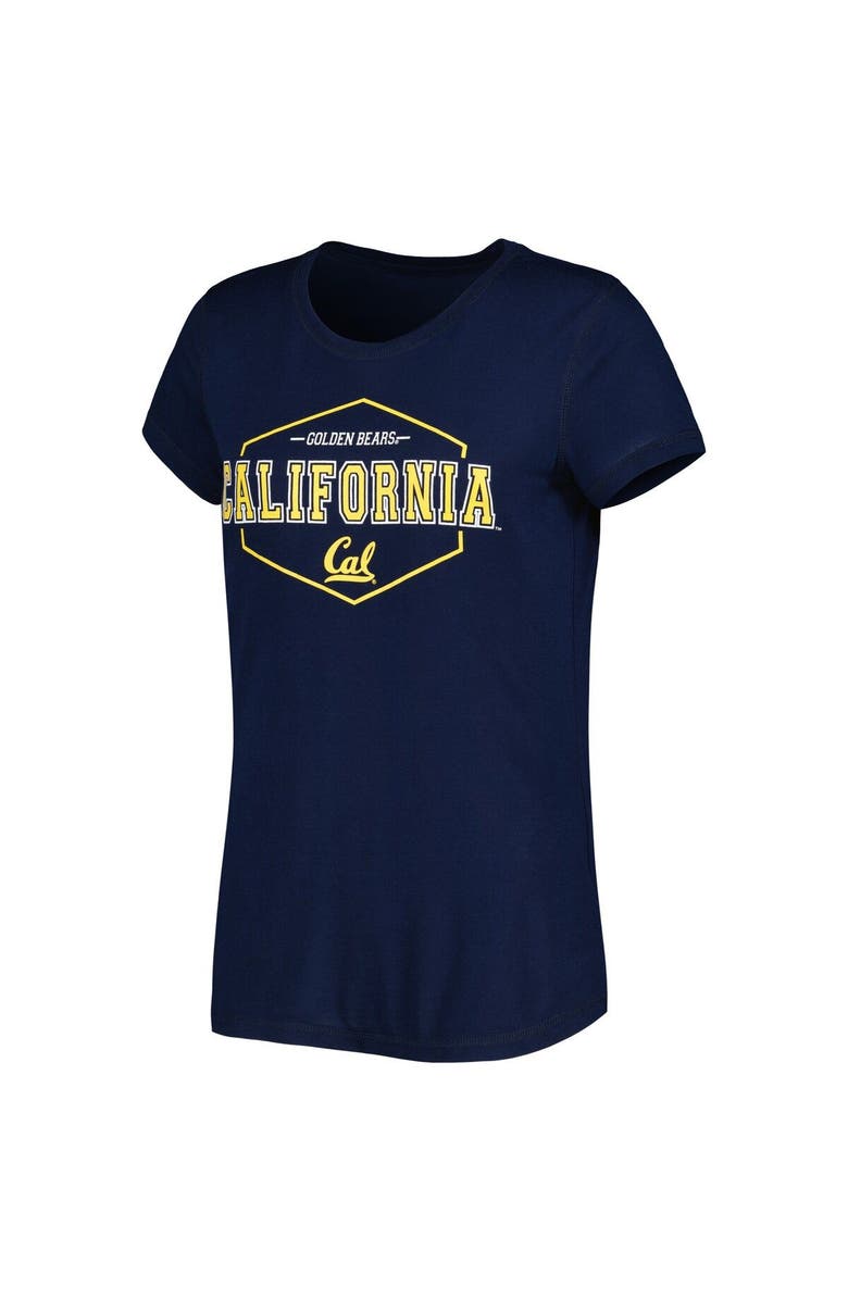 CONCEPTS SPORT Women's Concepts Sport Navy/Gold Cal Bears Badge T-Shirt & Flannel Pants Sleep Set, Alternate, color, 