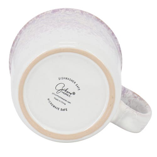 Gibson Home Blurry 4 Piece 19 Ounce Stoneware Straight Shape Mug Set In Multi