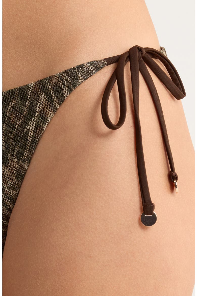 Benni Metallic Print Mesh One-Piece Swimsuit, Alternate, color, BEACH BROWN ZEBRA