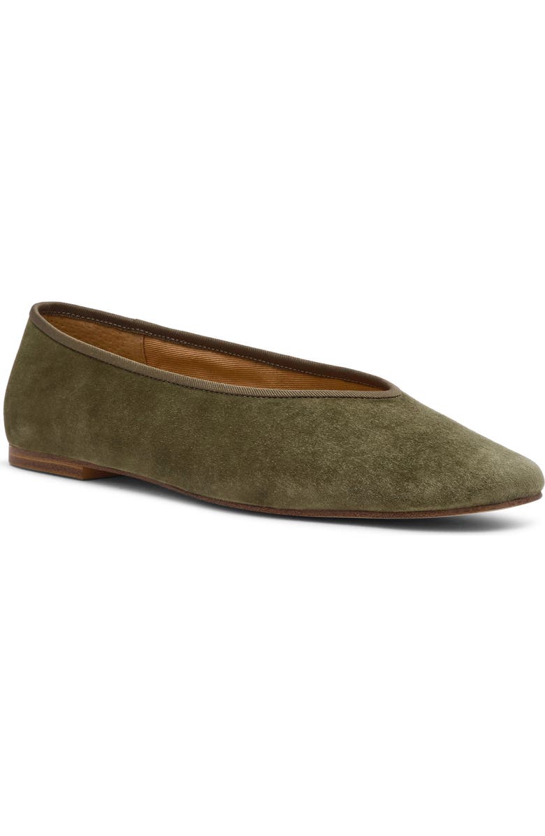 Steve Madden Pipa Ballet Flat, Main, color, Olive Suede