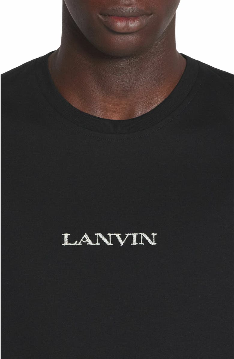 Lanvin Embroidered T-Shirt, Alternate, color, Black