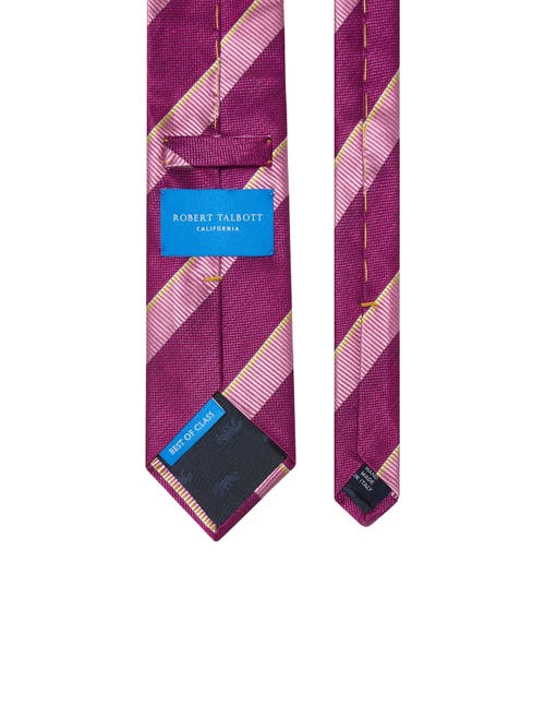 Robert Talbot Robert Bold Stripe Best Of Class Necktie In Pink