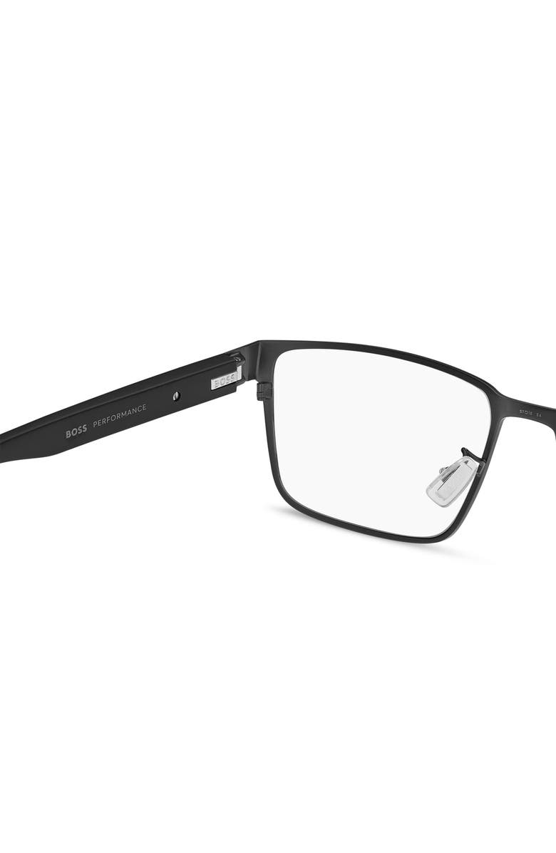 HUGO 57mm Rectangular Optical Glasses, Alternate, color, 