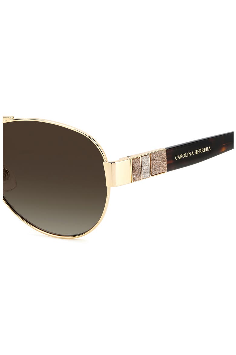 Her 0135/S 59mm Gradient Aviator Sunglasses, Alternate, color, ROSE GOLD