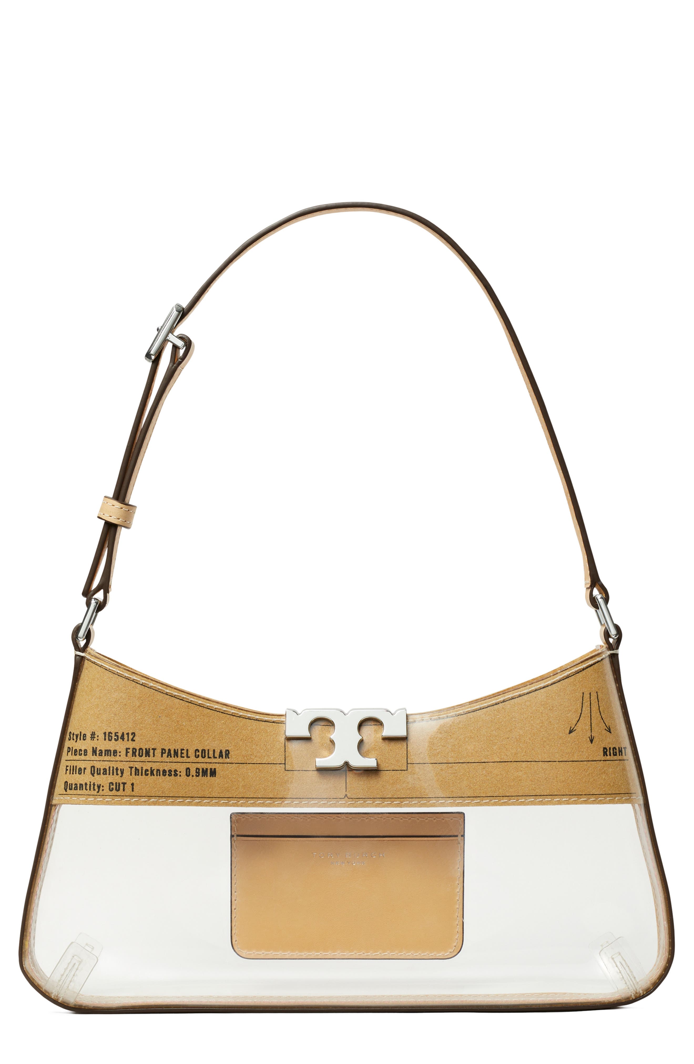 Tory Burch Eleanor Clear TPU Shoulder Bag, Main, color, 
