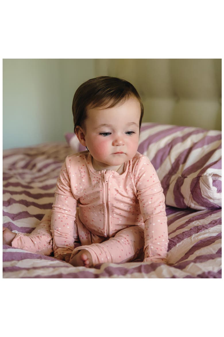 Day or Night Romper, Alternate, color, PINK HEART
