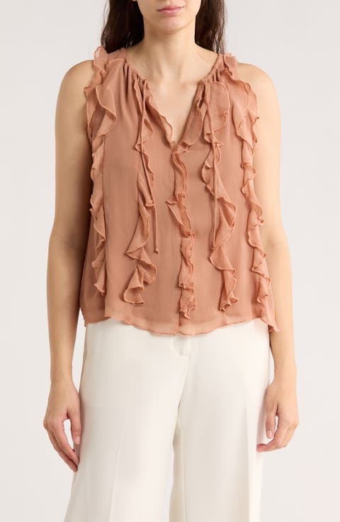Ruffle Sleeveless Top