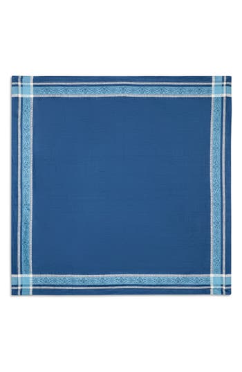 French Home Astra Linen Tablecloth In Shades Of Blue