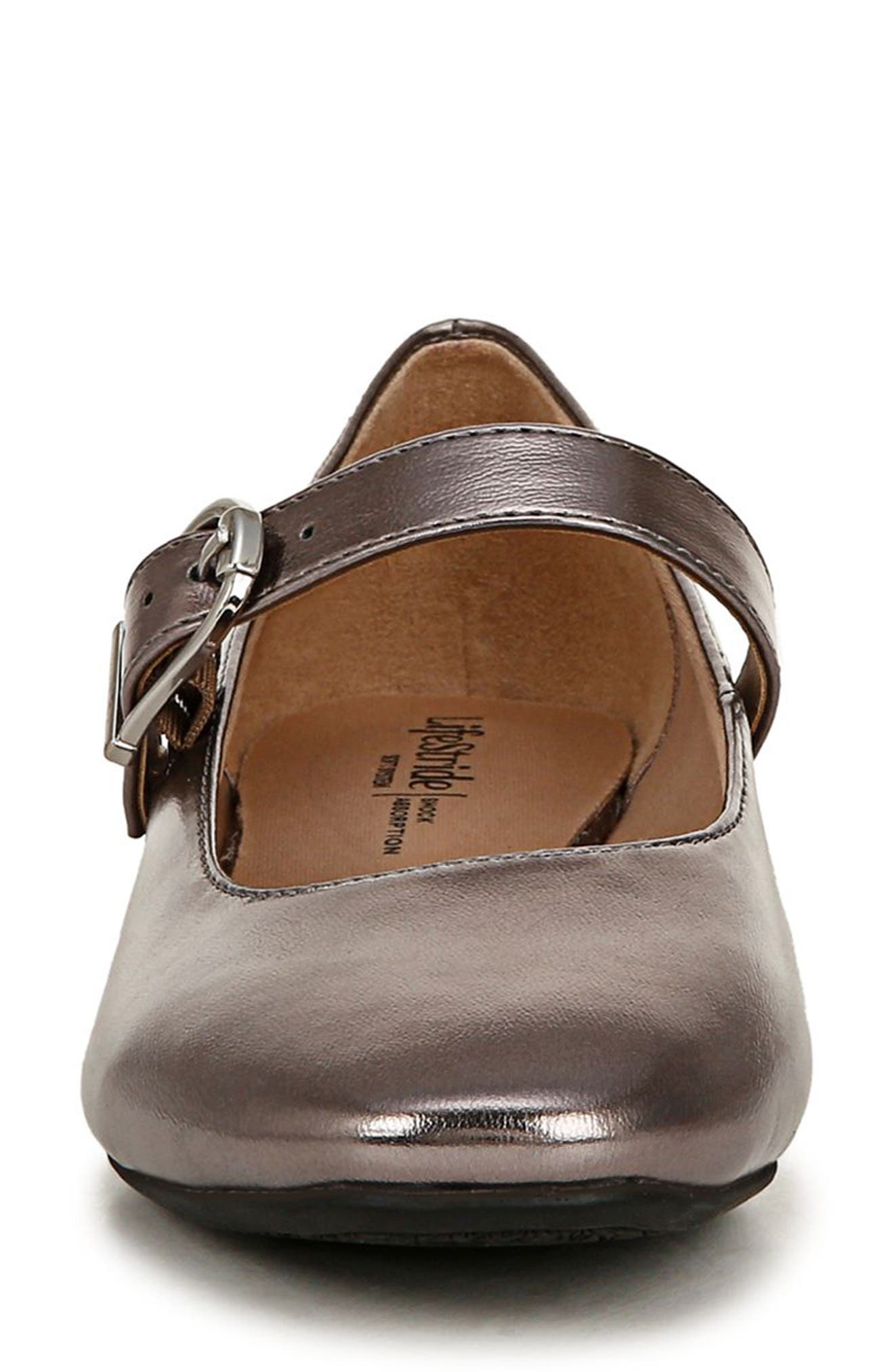 LifeStride Cameo Flat - Wide Width Available, Alternate, color, Pewter