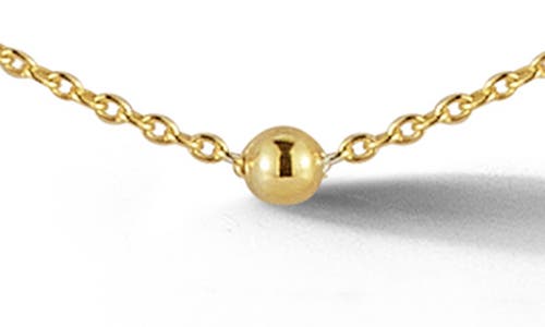 Glaze Jewelry 2mm Ball Station Necklace In Gold - 20 Inch