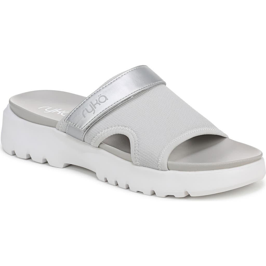 Ryka Women's Brilliant Sport Slide Sandals In Oyster Grey