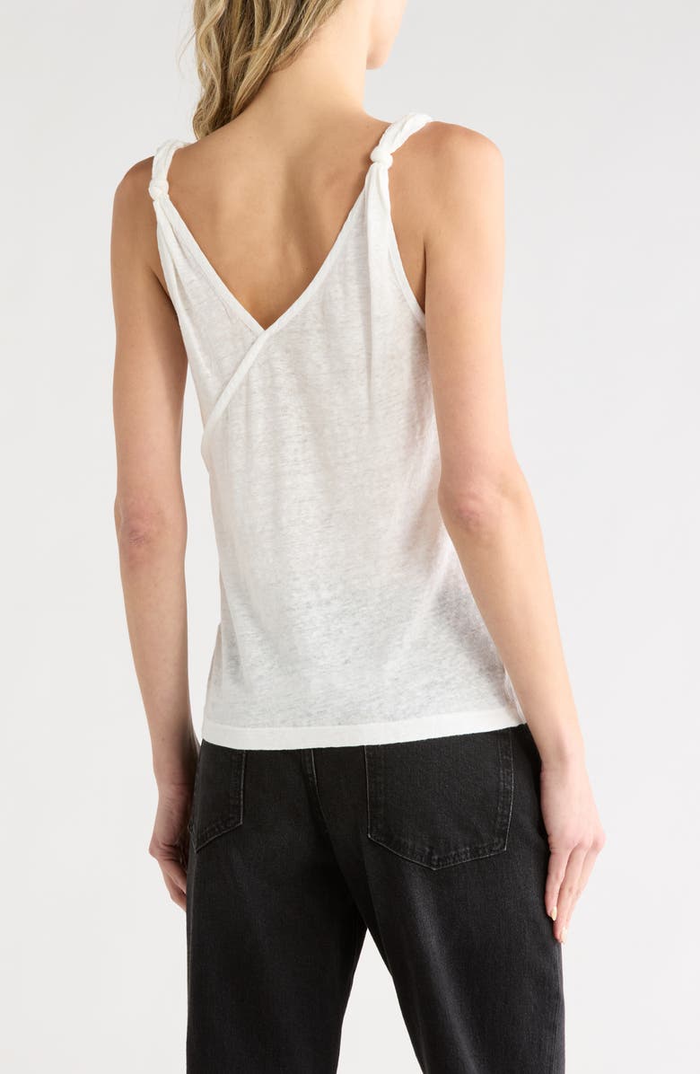 Young, Fabulous & Broke Tamar V-Neck Linen Tank, Alternate, color, Bone