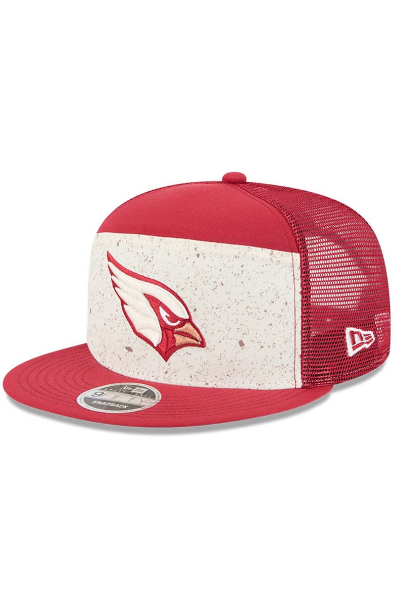 New Era Men's New Era Natural/Cardinal Arizona Cardinals 2025 Rivalries Collection Team Split Panel 9FIFTY Snapback Hat, Main, color, Natural