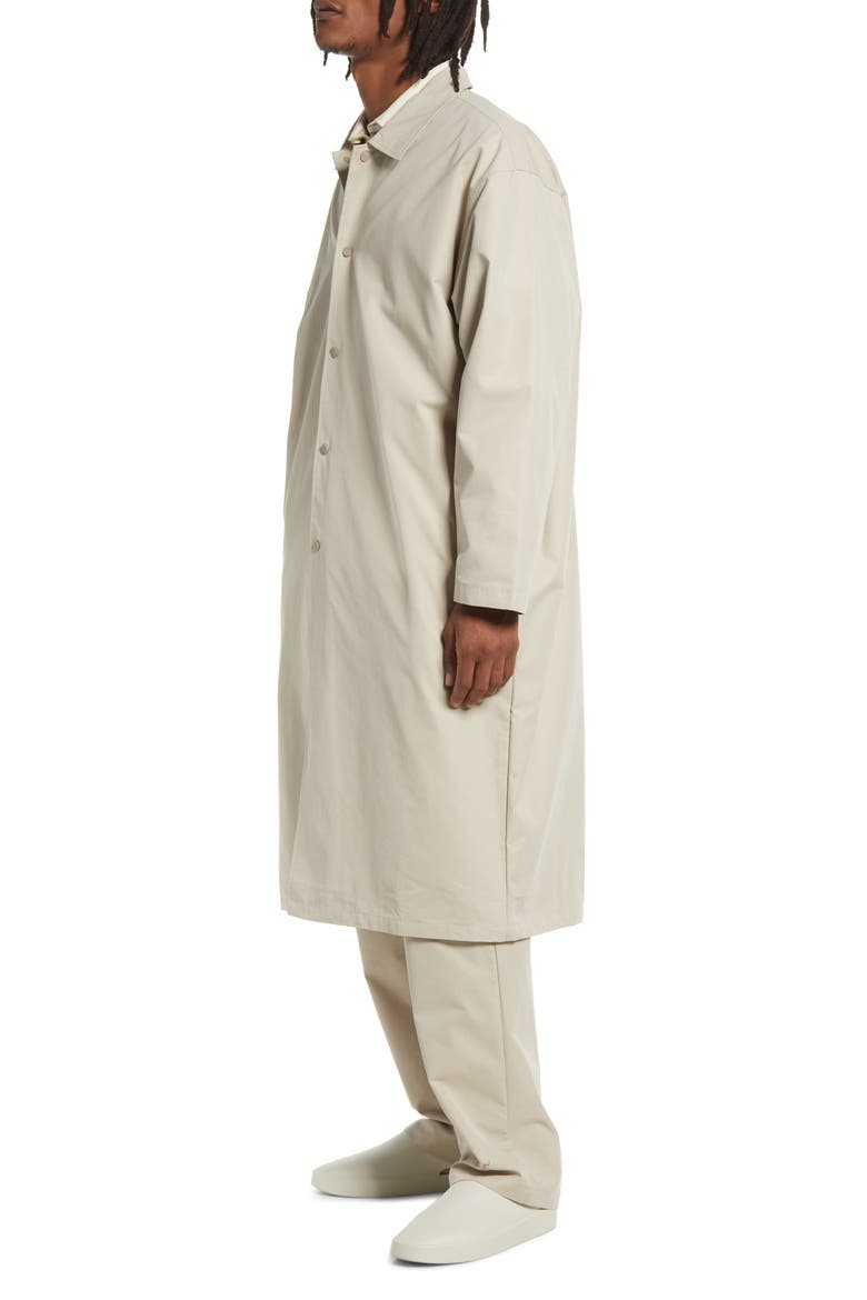Cotton Blend Long Coat, Alternate, color, SMOKE