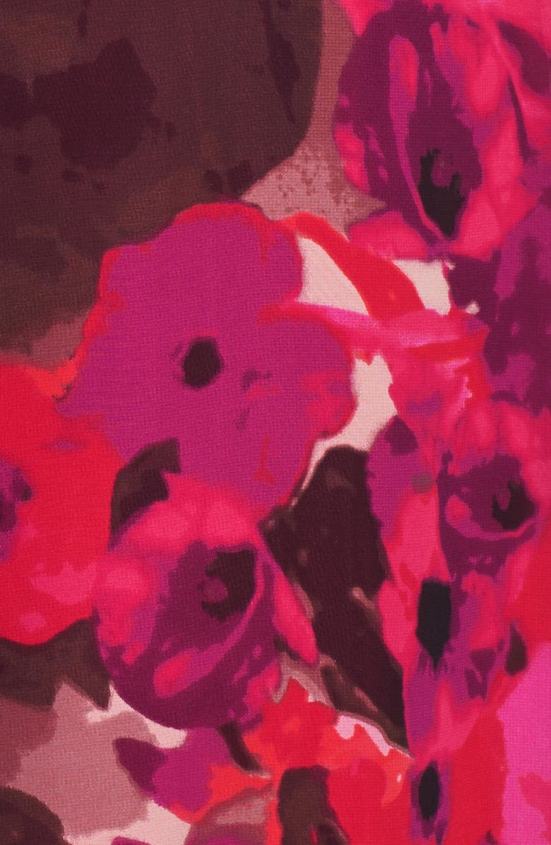 Eliza J Print High/Low Chiffon Dress, Alternate, color, 