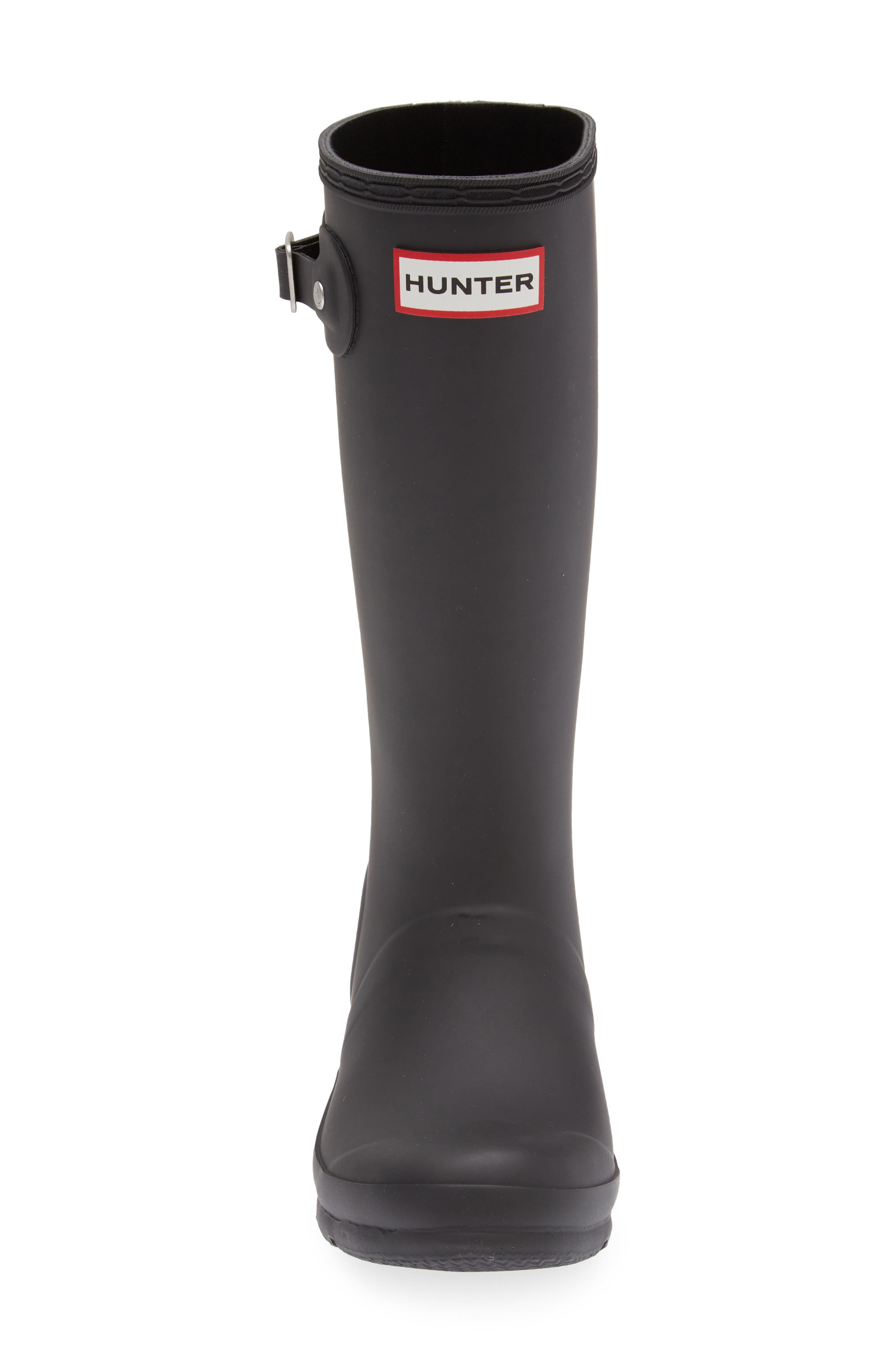 Hunter Kids' Original Back Stripe Rain Boot, Alternate, color, Black