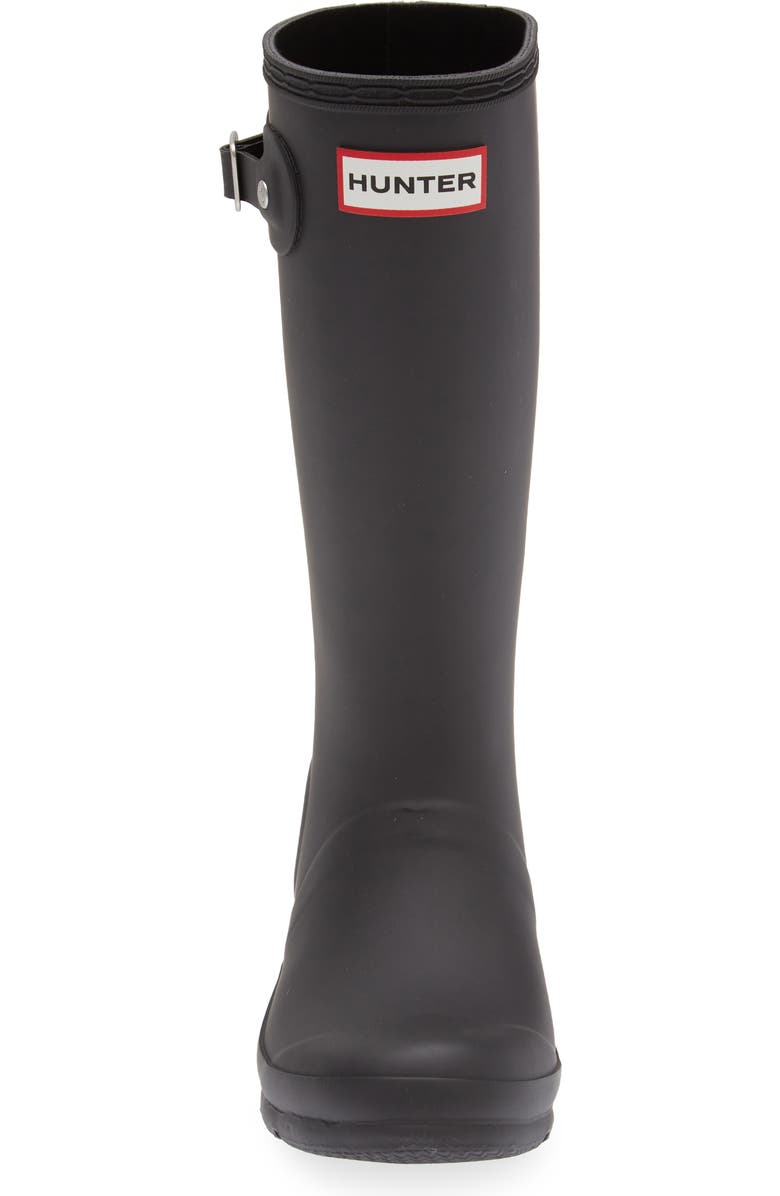 Hunter Kids' Original Back Stripe Rain Boot, Alternate, color, Black