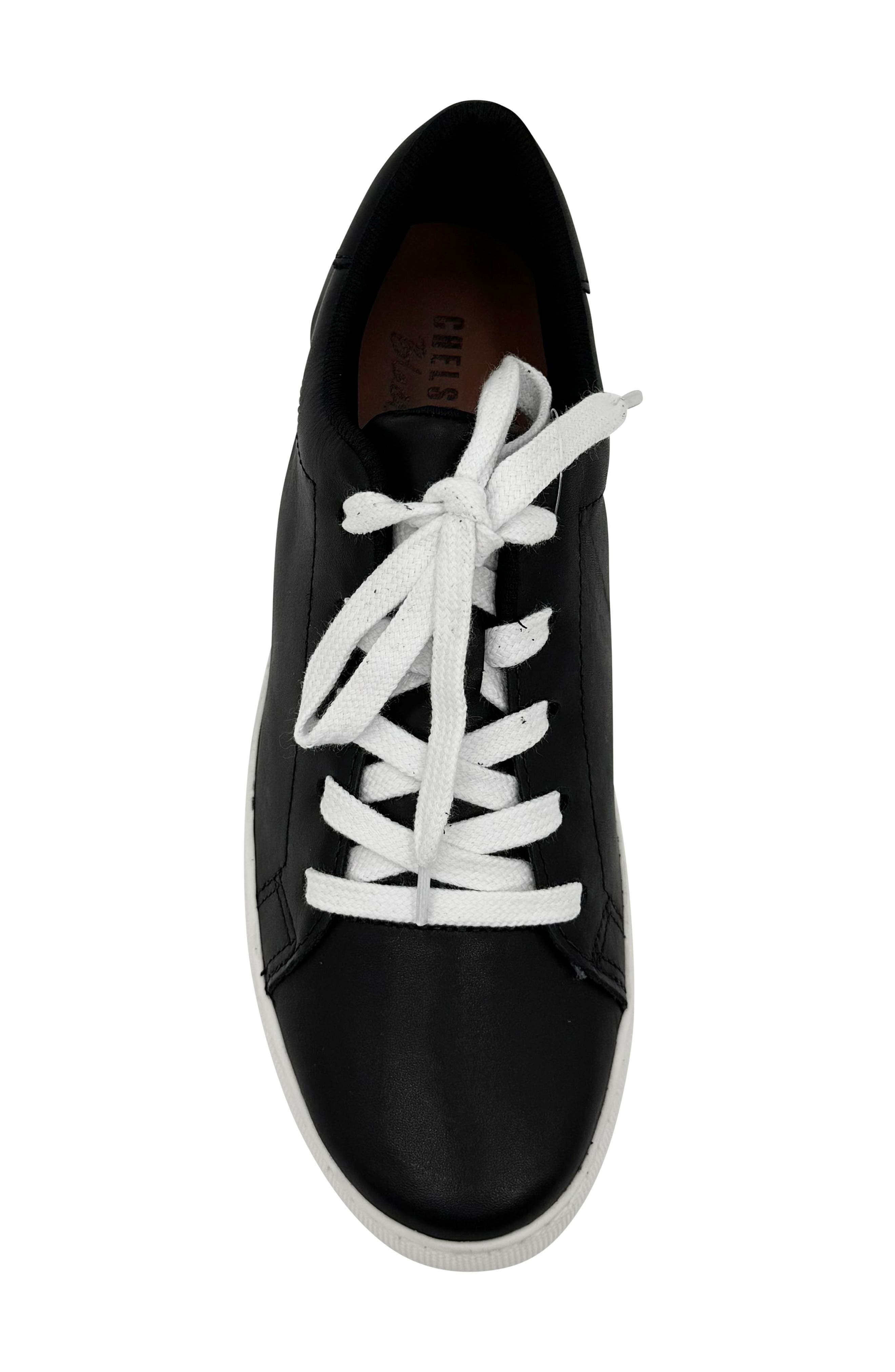 CHELSEA CREW U-Turn Sneaker, Alternate, color, Black Leather