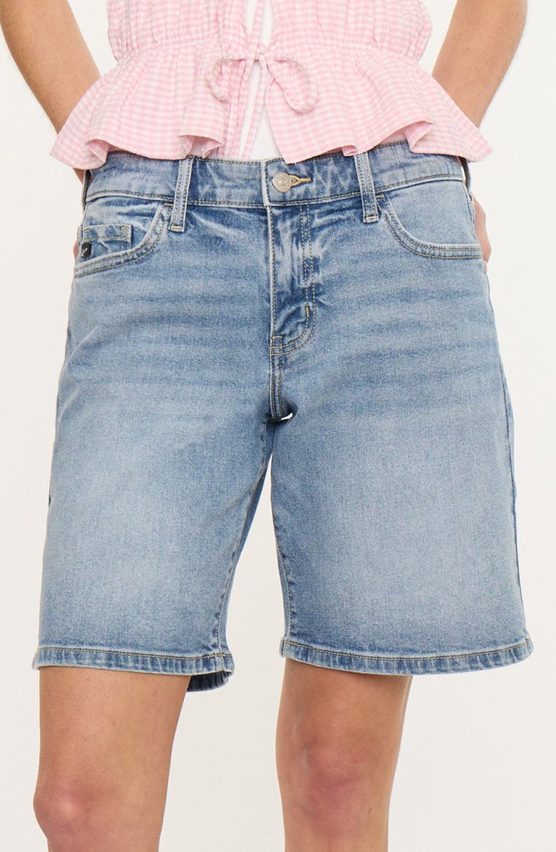 KanCan Margo Essentials Mid Rise Bermuda Shorts, Alternate, color, Medium Wash
