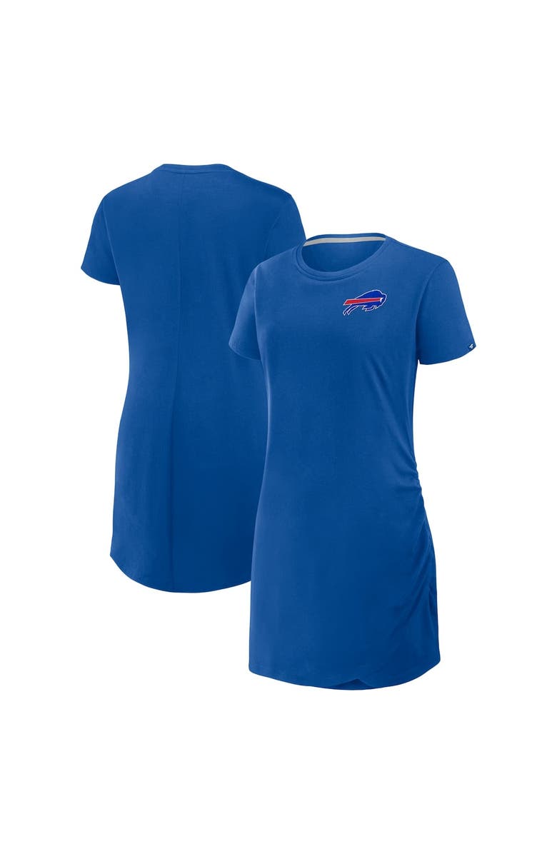FANATICS Women's Fanatics Royal Buffalo Bills Ruched Drape T-Shirt Dress, Main, color, Royal