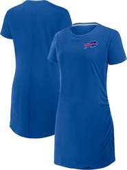 FANATICS Women's Fanatics Royal Buffalo Bills Ruched Drape T-Shirt Dress