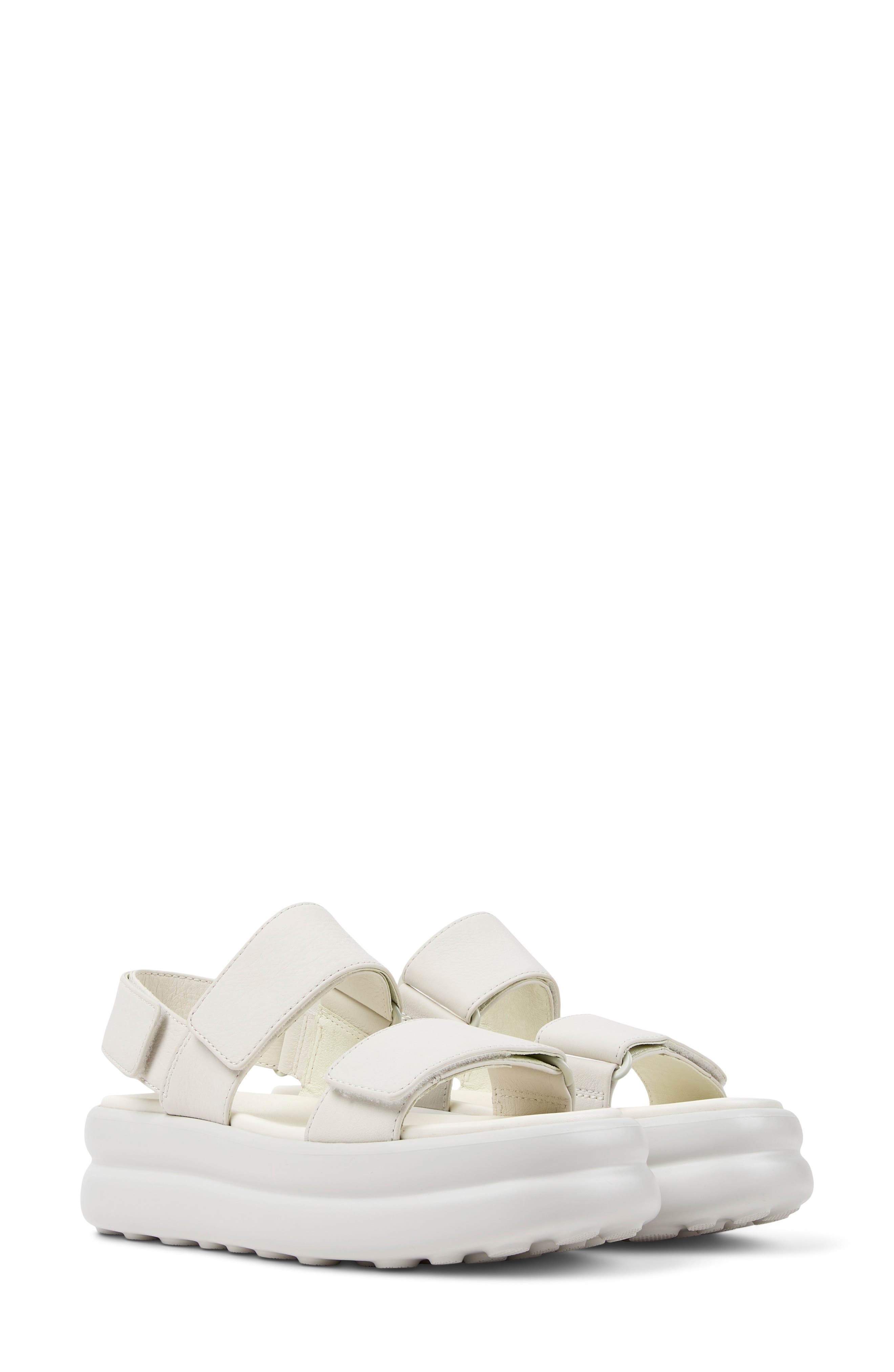 Camper Pelotas Flota Platform Sandal, Main, color, White Natural