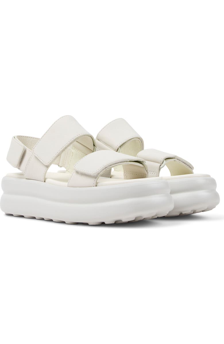 Camper Pelotas Flota Platform Sandal, Main, color, White Natural