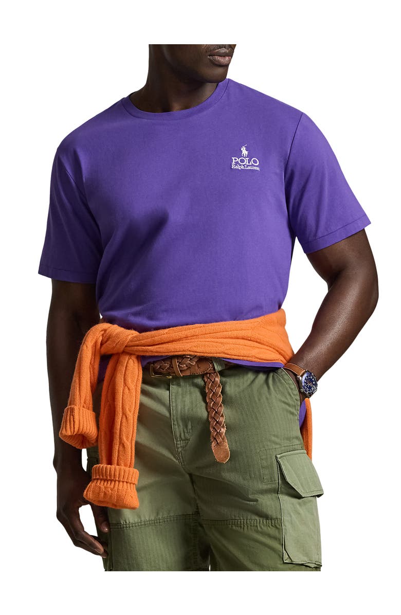 Polo Ralph Lauren Big & Tall Script T-Shirt, Main, color, Cabana Purple