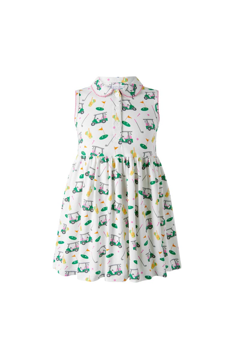 Rachel Riley Golf Jersey Dress, Main, color, Ivory