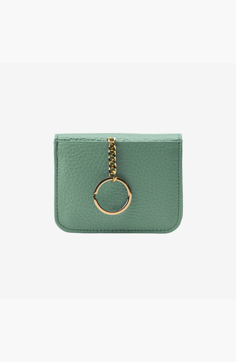 Tusk Ascot Flapover Card Case, Alternate, color, Sage