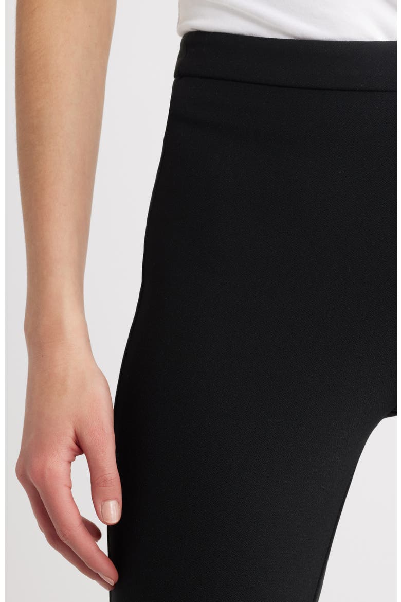 Crepe Capri Leggings, Alternate, color, BLACK
