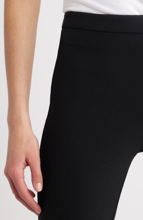 Open Edit Crepe Capri Leggings In Black