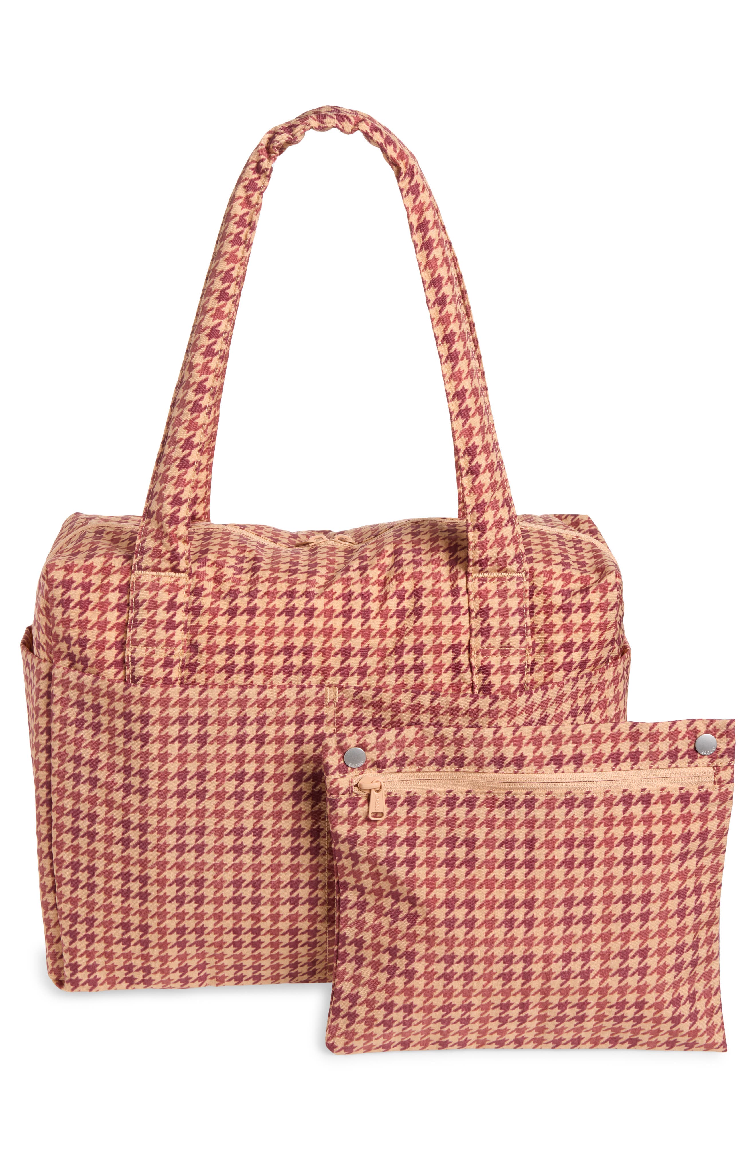 Small Cloud Carry-On Bag, Alternate, color, TAN HOUNDTOOTH