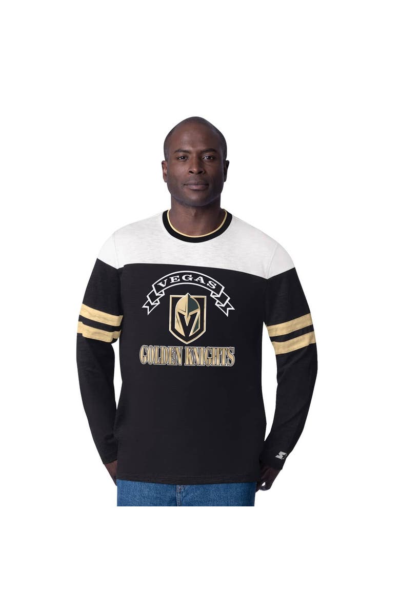 STARTER Men's Starter  Black Vegas Golden Knights Blitz Durene Long Sleeve T-Shirt, Alternate, color, Black
