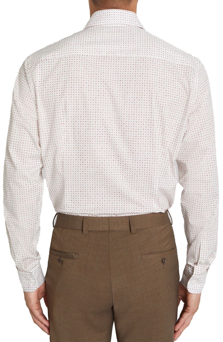 Jack Victor York Contemporary Fit Floral Stretch Cotton Button-Up Shirt, Alternate, color, Pink