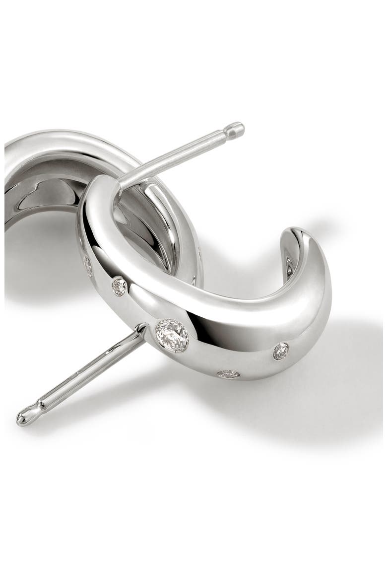 Surf J Hoop Earrings, Diamonds, 15mm, Alternate, color, SILVER