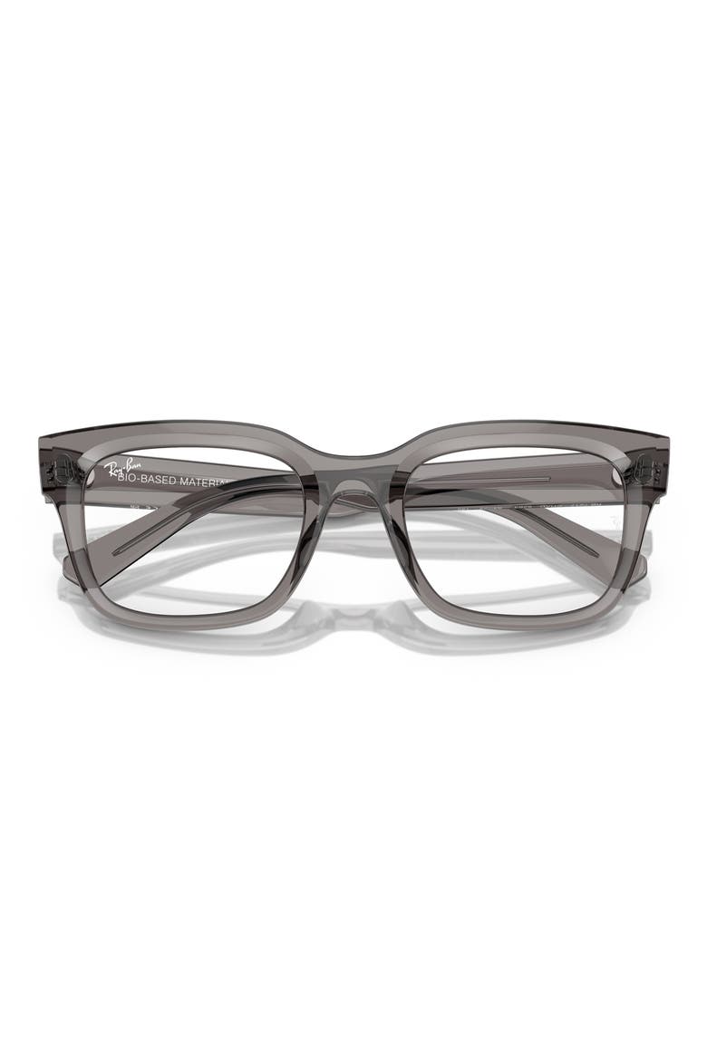 Chad 54mm Rectangular Optical Glasses, Alternate, color, TRANSPARENT GREY