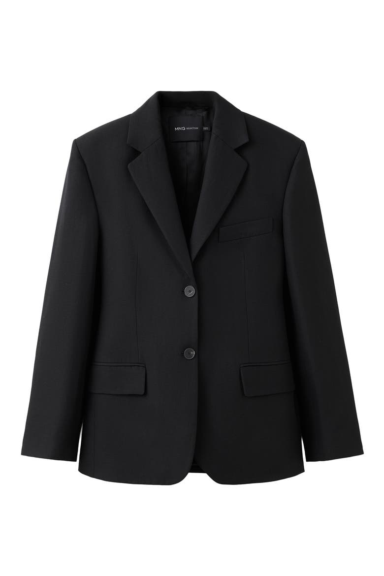 Two-Button Blazer, Alternate, color, BLACK