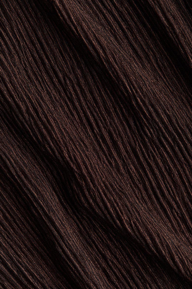Crinkled Drawstring Pants, Alternate, color, Dark brown