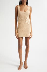 Ramy Brook Cara Floral Cotton Crochet Minidress